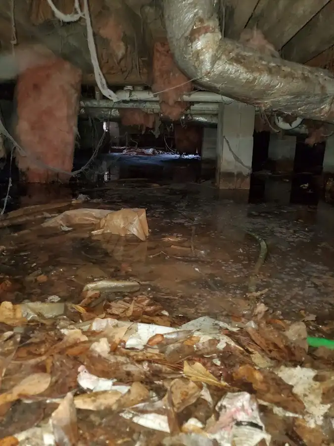 Crawl space flood assessment for Commercial Water Damage Restoration in Montgomery